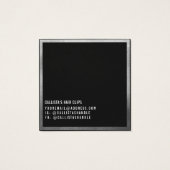 シルバーブラック縁どロゴのヘアクリップ表示カード (裏面)