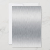 シルバーブラック&ホワイトストライプの日付を保存 セーブザデート (裏面)