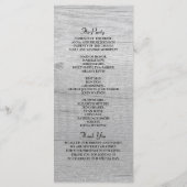 シルバーブラック&ホワイト結婚式 プログラム (裏面)