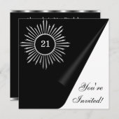 シルバーブラック&ホワイト21歳イベント 招待状 (正面/裏面)