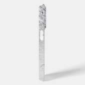 シルバーブラッシュメタルグリッターモノグラム名 Case-Mate iPhoneケース (裏面 / 右)