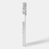 シルバーブラッシュメタルグリッターモノグラム名 iPhoneケース (右側面)