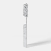 シルバーブラッシュメタルグリッターモノグラム名 iPhoneケース (右側面)