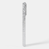 シルバーブラッシュメタルグリッターモノグラム名 iPhoneケース (右側面)