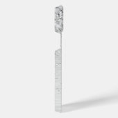 シルバーブラッシュメタルグリッターモノグラム名 iPhoneケース (右側面)