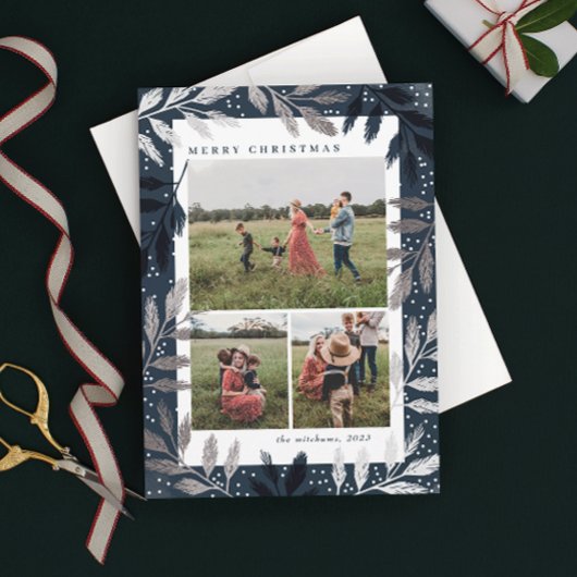 シルバーブランチ3フォトクリスマス シーズンカード