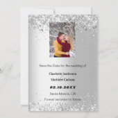 シルバーブルゴーニュのフローラ写真Save the Date 結婚's (裏面)