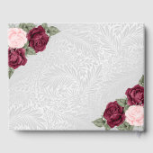 シルバーブルゴーニュピンクローズ植物葬儀写真 ゲストブック (裏面)