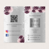 シルバーブルゴーニュ花模様事業のパンフレット (外部フラット)