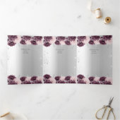 シルバーブルゴーニュ花模様事業のパンフレット 三つ折りカード (内部)