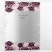 シルバーブルゴーニュ花模様事業のパンフレット 三つ折りカード (内部最初)