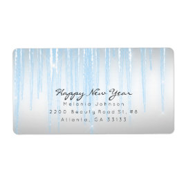 シルバーブルーきらめくアイシクル ラベル