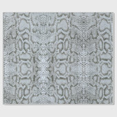 シルバーブルーアナコンダエキゾチックなヘビの皮 ラッピングペーパー (フラット)