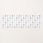 シルバーブルーイビルアイアイアレイズナザルマティパターン ヨガマット (裏面(横))