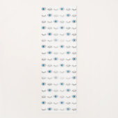 シルバーブルーイビルアイアイアレイズナザルマティパターン ヨガマット (正面)