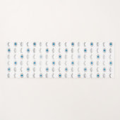 シルバーブルーイビルアイアイアレイズナザルマティパターン ヨガマット (正面(横))