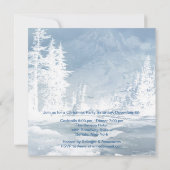 シルバーブルーエレガントクリスマスパーティの招待状 招待状 (裏面)