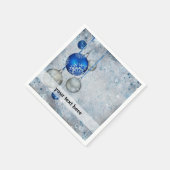 シルバーブルーオーナメント スタンダードカクテルナプキン (角)