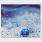 シルバーブルーオーナメント ラッピングペーパー (フラット)