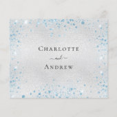 シルバーブルーグリッターウェディングRSVP (裏面)