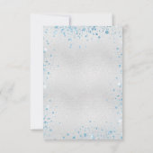 シルバーブルーグリッターサンキューカード サンキューカード (裏面)