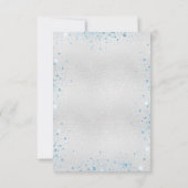 シルバーブルーグリッターサンキューカード サンキューカード (裏面)