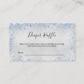 シルバーブルーグリッターボーイおむつラッフルチケット エンクロージャーカード (正面)