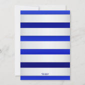 シルバーブルーストライプのポストウェディングパーティー招待状 招待状 (裏面)