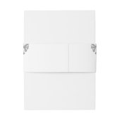 シルバーブルースノーフレーク冬の結婚式 招待状ベリーバンド (裏面例)