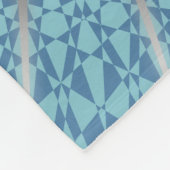 シルバーブルータートルマンダラ動物 フリースブランケット (角)