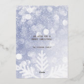 シルバーブルーナイトスカイとスノーフレーク 箔シーズンカード (裏面)