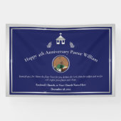 シルバーブルーパスター記念日または教会イベント 横断幕 (横)