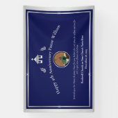 シルバーブルーパスター記念日または教会イベント 横断幕 (縦)