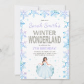 シルバーブルーパーティーテーマ 招待状 (正面)