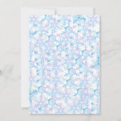 シルバーブルーパーティーテーマ 招待状 (裏面)