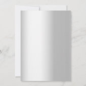 シルバーブルーフローラル結婚式のレセプション 招待状 (裏面)