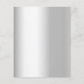 シルバーブルーフローラル結婚式の招待状 (裏面)