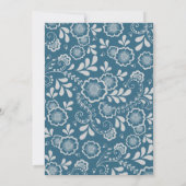 シルバーブルーフローラレース保存日 招待状 (裏面)