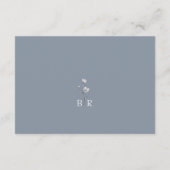 シルバーブルーフローラ結婚詳細カード エンクロージャーカード (裏面)