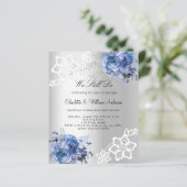 シルバーブルーフローラ誓の更新結婚式招待状 (スタンド正面)