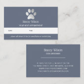 シルバーブルーポープリントロゴアポイントメントカード 名刺 (正面/裏面)