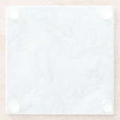 シルバーブルーマーブル ガラスコースター (裏面)