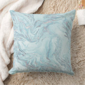 シルバーブルーマーブル クッション (ブランケット)