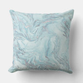 シルバーブルーマーブル クッション (正面)