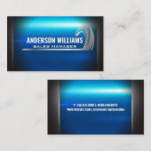 シルバーブルーメタリック | 自動タイヤグラフィック 名刺 (正面/裏面)