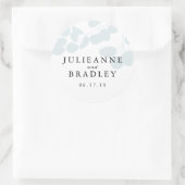 シルバーブルーユーカリプタスブランチモダンズ結婚 ラウンドシール (バッグ)