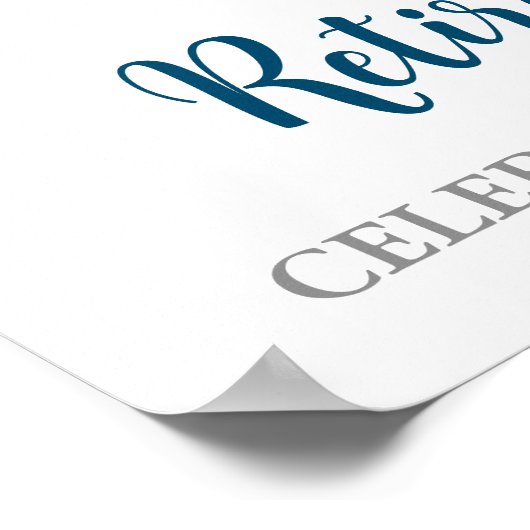 シルバーブルーリタイアカスタムメントパーティー18x24写真 ポスター (角)