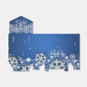 シルバーブルー冬30歳の誕生日ありがとう フェイバーボックス (折り畳みなし)