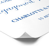 シルバーブルー婚約パーティ8.5x11 ポスター (角)