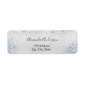 シルバーブルー差出人住所 ラベル (正面)